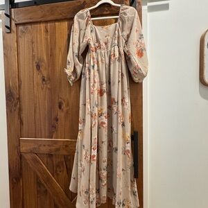 Storia Floral Maxi Dress Babydoll Style